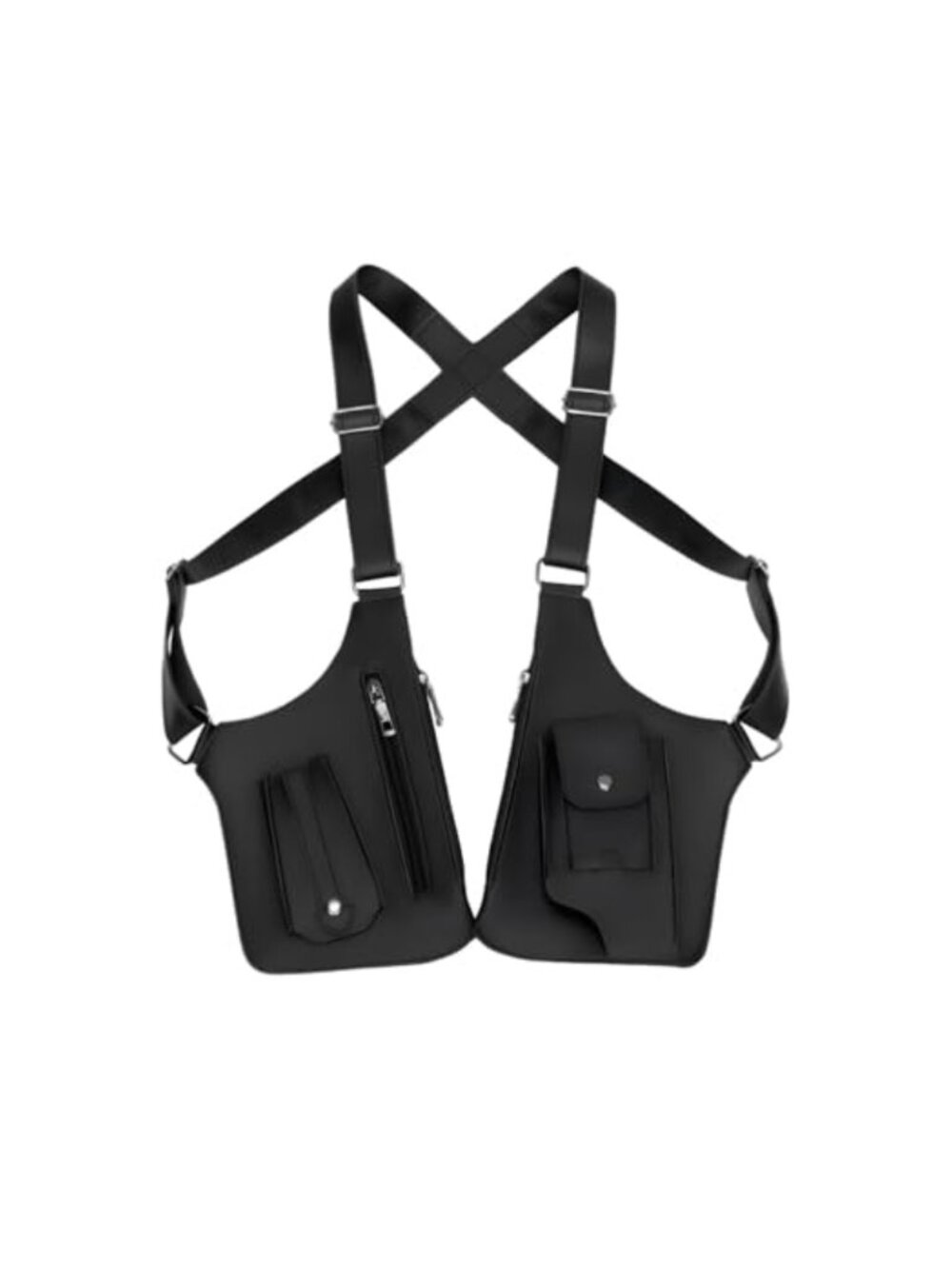 Adjustable Underarm Shoulder Holster Bag PU Leather Anti-Theft Multi-Pocket